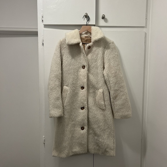 Abercrombie & Fitch Off-White Teddy Jacket - Picture 4 of 4